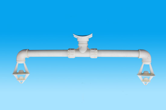 三通臂管接均濺式噴頭